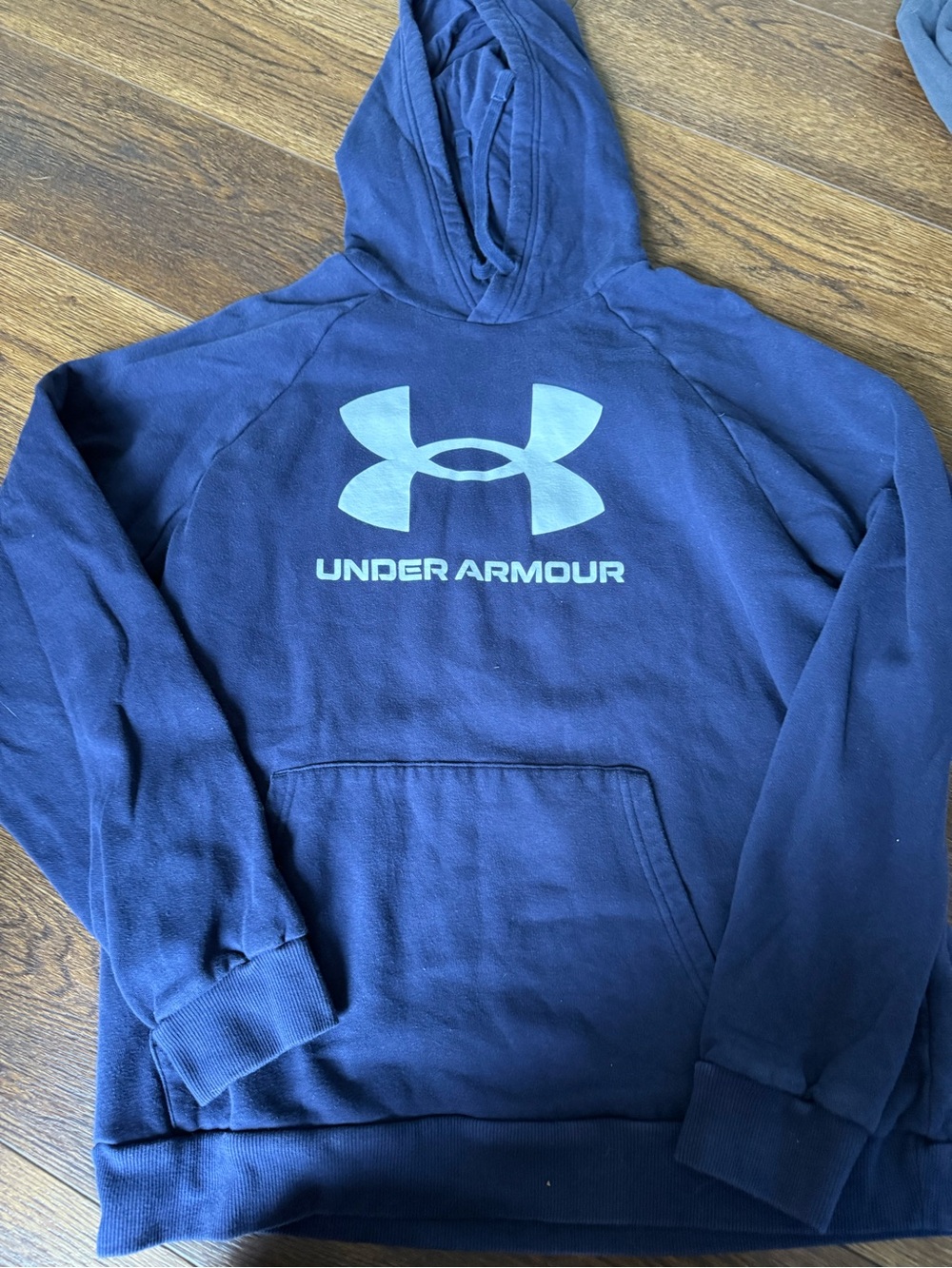 Under Armour Dark Blue Hoodie with White Logo